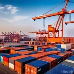 소말릴란드 경제 성장 가능성 - **Prompt:** A bustling, modernized Berbera Port at dawn. State-of-the-art gantry cranes are actively...