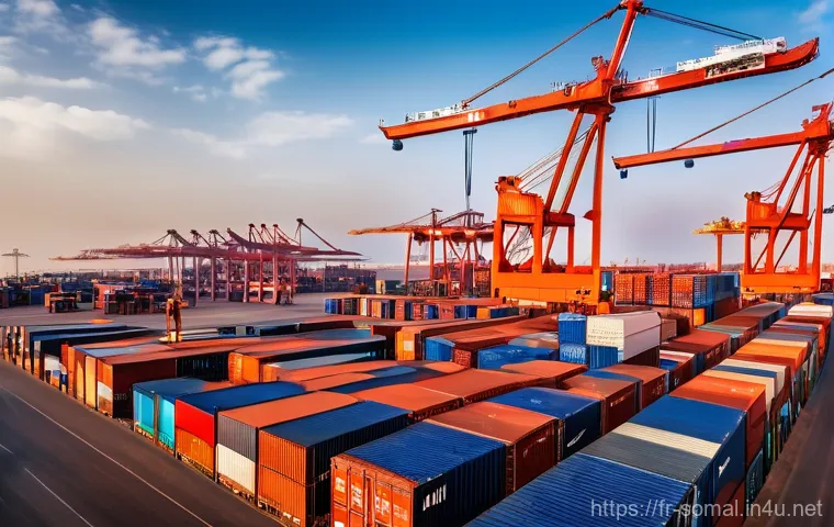 소말릴란드 경제 성장 가능성 - **Prompt:** A bustling, modernized Berbera Port at dawn. State-of-the-art gantry cranes are actively...